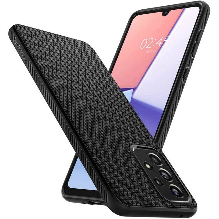 Spigen A53 5G Liquid Air ETUI Matte Black + Szkło 3MK Flexible Glass Lite
