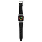 Pasek Karl Lagerfeld Pasek KLAWLSAKLHPK Apple Watch 42 / 44 / 45 / 49mm czarny/black strap Saffiano Monogram