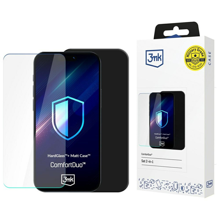 Etui Szkło Hartowane Samsung Galaxy S25 Edge - 3mk ComfortDuo Matt Black