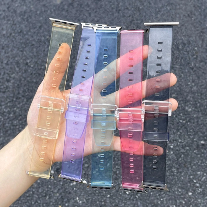 Pasek silikonowy bransoleta bransoletka Strap Light do zegarka Apple Watch 38 / 40 mm - czerwony