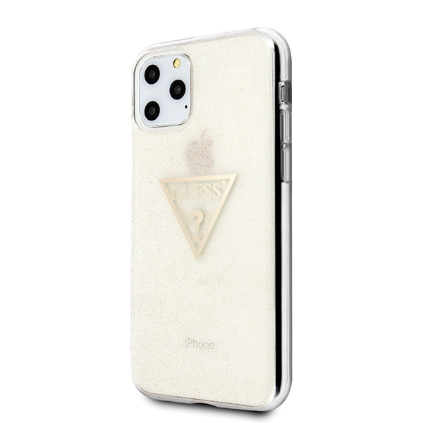 Etui GUESS Apple iPhone 11 Pro Glitter Triangle Case Złoty Hardcase