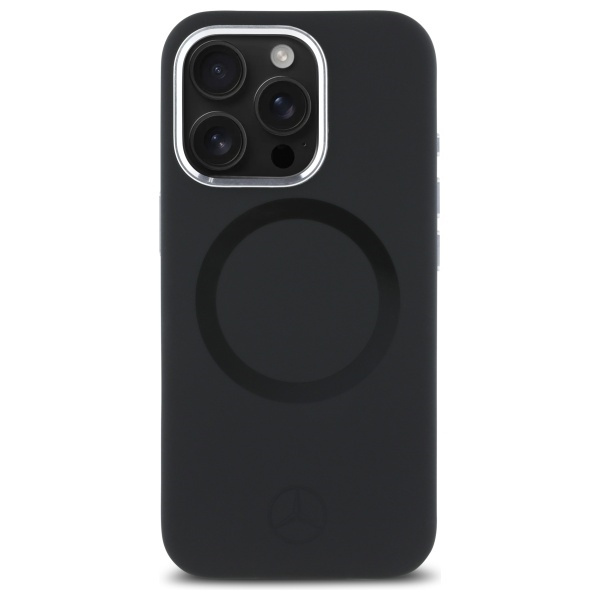 Etui Mercedes iPhone 16 Pro Max 6.9" czarny/black hardcase Silicone Tonal Logo MagSafe