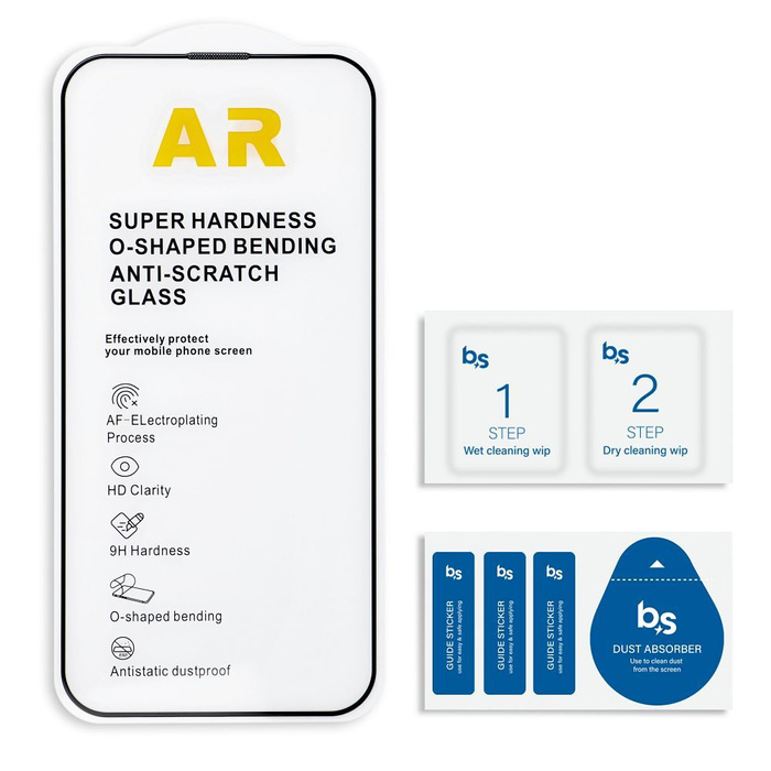 Szkło hartowane do iPhone 14 PRO MAX Blue Star 5D AR czarne