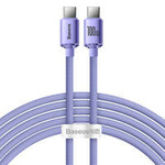 Baseus Crystal Shine Series kabel przewód USB do szybkiego ładowania i transferu danych USB Typ C - USB Typ C 100W 2m fioletowy (CAJY000705)
