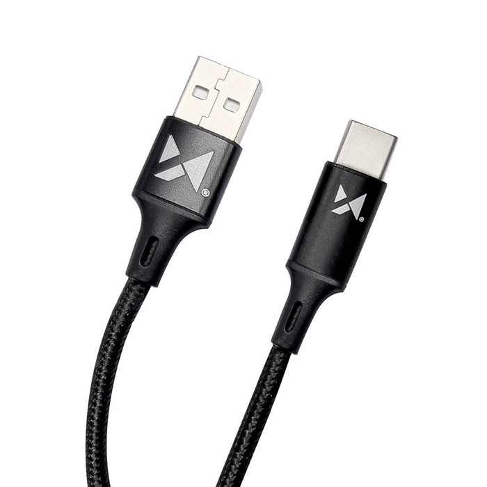 Wozinsky kabel USB - USB Typ C 2,4A 2m czarny(WUC-C2B)