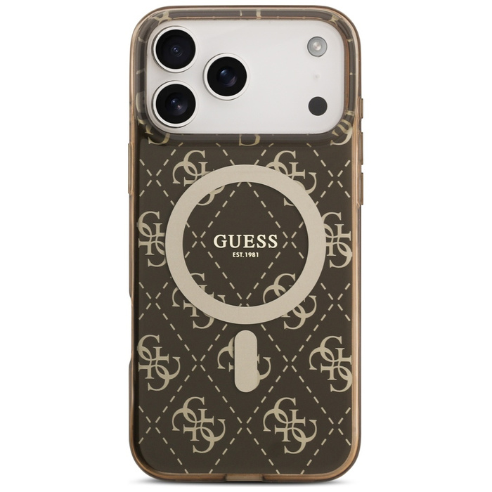 Etui Guess IML 4G Background MagSafe do  iPhone 17 Pro Max brązowy