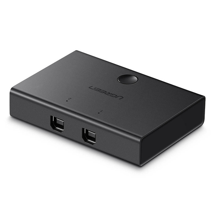 Ugreen switch box HUB przełącznik 1x USB 2.0 - 2x USB Typ B rozdzielacz na dwa komputery czarny (30345 US158)