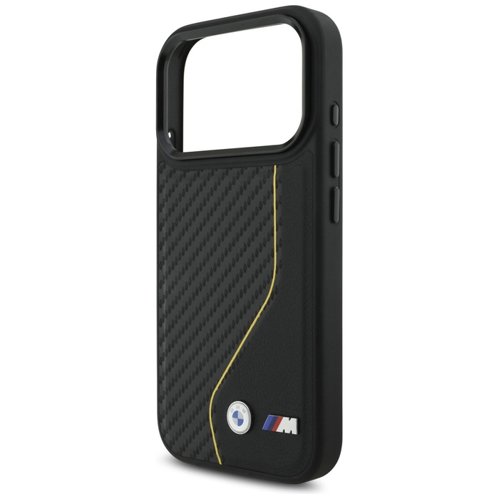Etui BMW M Carbon Line & Logo MagSafe do iPhone 17 Pro żółty
