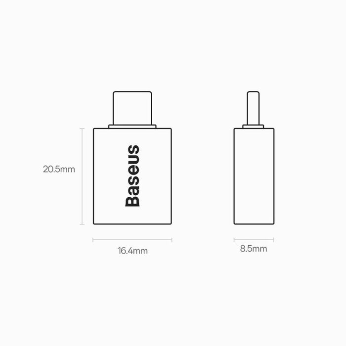 ADAPTER OTG USB Baseus Ingenuity Series przejściówka adapter z USB Typ C do USB-A 3.2 gen 1 niebieski (ZJJQ000003)