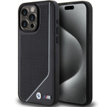 Etui Bmw Bmhmp15l23pucpk Iphone 15 Pro 6.1" Czarny/black Hardcase Perforated Twisted Line Magsafe Case
