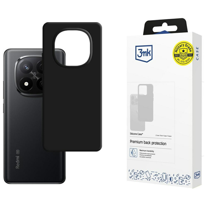 Etui 3MK Silicone Case do Xiaomi Redmi   Note 14 Pro+ czarny