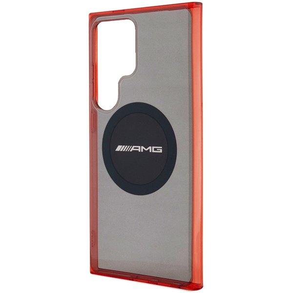 Etui AMG AMHMS24L23HBCK S24 Ultra S928 czarny/black hardcase Transparent Bicolor MagSafe Case