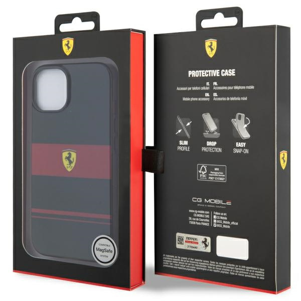 Etui Ferrari FEHMP14SUCOK iPhone 14 6.1" czarny/black hardcase IMD Combi Magsafe Case