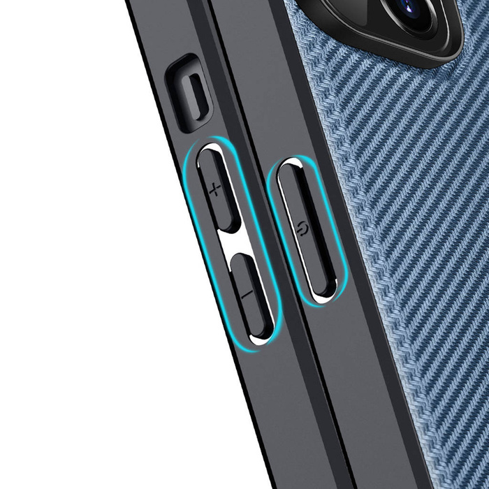 Dux Ducis Fino etui pokrowiec pokryty nylonowym materiałem iPhone 14 Max niebieski