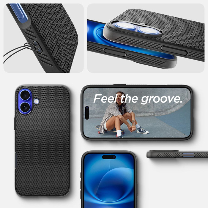 Etui SPIGEN LIQUID AIR IPHONE 16 PLUS MATTE BLACK