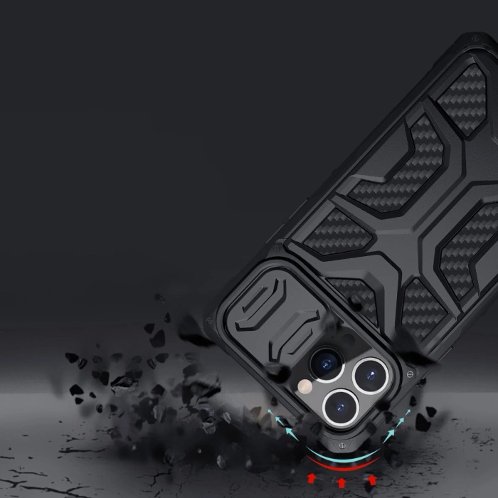 Etui Nillkin Adventurer Case etui do iPhone 13 Pro Max pancerny pokrowiec z osłoną na aparat niebieski