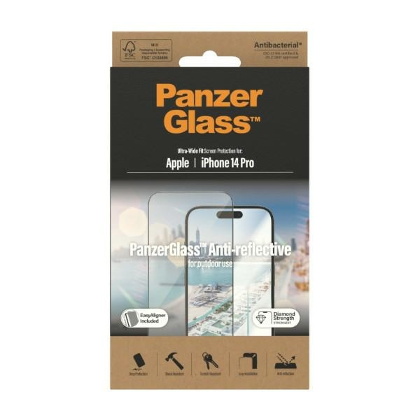 PanzerGlass Ultra-Wide Fit iPhone 14 Pro 6,1" Screen Protection Anti-reflective Antibacterial Easy Aligner Included 2788