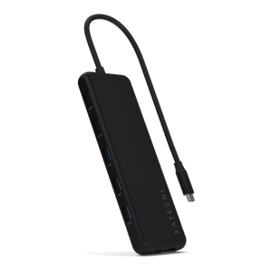 Satechi 13-in-1 USB-C Triple Display Multiport Adapter - adapter USB-C (1x Ethernet 1 Gbps, 3x USB-A 5 Gbps, 1x USB-A 10 Gbps, 2x USB-A 480 Mbps, 2x USB-C 10 Gbps 85W PD, 2x HDMI 2.0 4K@60Hz, DP 1.4 8K@60Hz, 3.5 mm Audio in/out) (black)