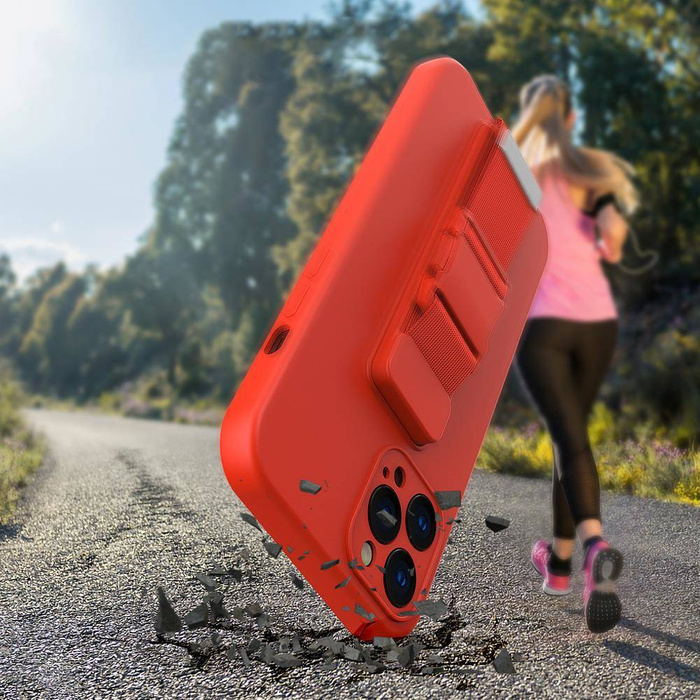 ETUI Rope case żelowe etui ze smyczą łańcuszkiem torebka smycz Samsung Galaxy A22 4G ciemnozielony CASE