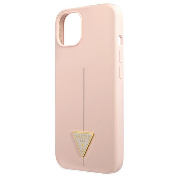 Etui GUESS Apple iPhone 13 Mini Silicone Triangle Różowy Hardcase