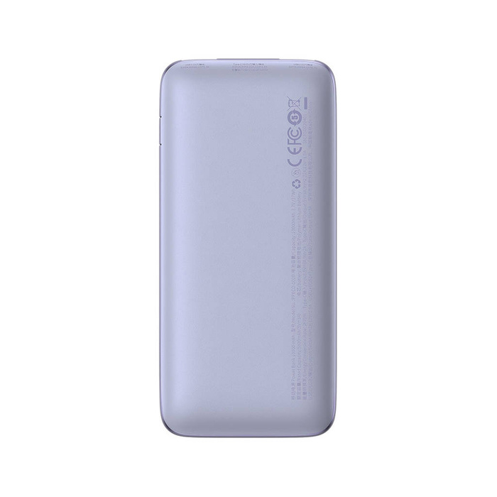 Powerbank Baseus Bipow Pro 10000mAh 20W fioletowy z kablem USB Typu A - USB Typu C 3A 0.3m (PPBD040205)