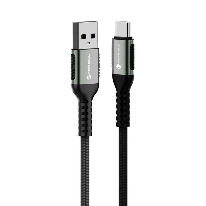 Kabel USB A do USB C Forcell F-Energy QC4.0 3A 66W Cafule 1,2 m C256 czarny