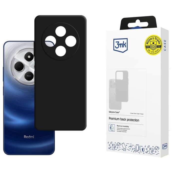 Etui 3MK Silicone Case do Xiaomi Redmi   14C / Redmi A4 5G czarny