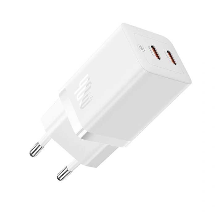 Ładowarka sieciowa Baseus GaN5 Pro 40W 2xUSB-C - biała