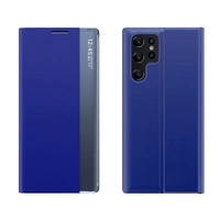 New Sleep Case etui do Samsung Galaxy S24 FE pokrowiec z klapką i podstawką - niebieskie