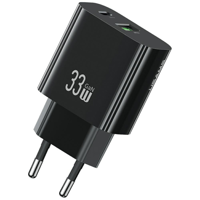 Ładowarka sieciowa USAMS CC317 T65 33W   1xUSB-C 1xUSB-A Fast Charging czarny