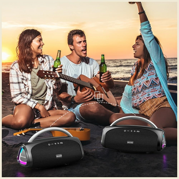 Głośnik bezprzewodowy AWEI KA39 100W     Bluetooth 5.3 przenośny zewnętrzny czarny
