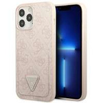 Etui GUESS Apple iPhone 13 13 Pro 4G Triangle Logo Cardslot Różowy Hardcase