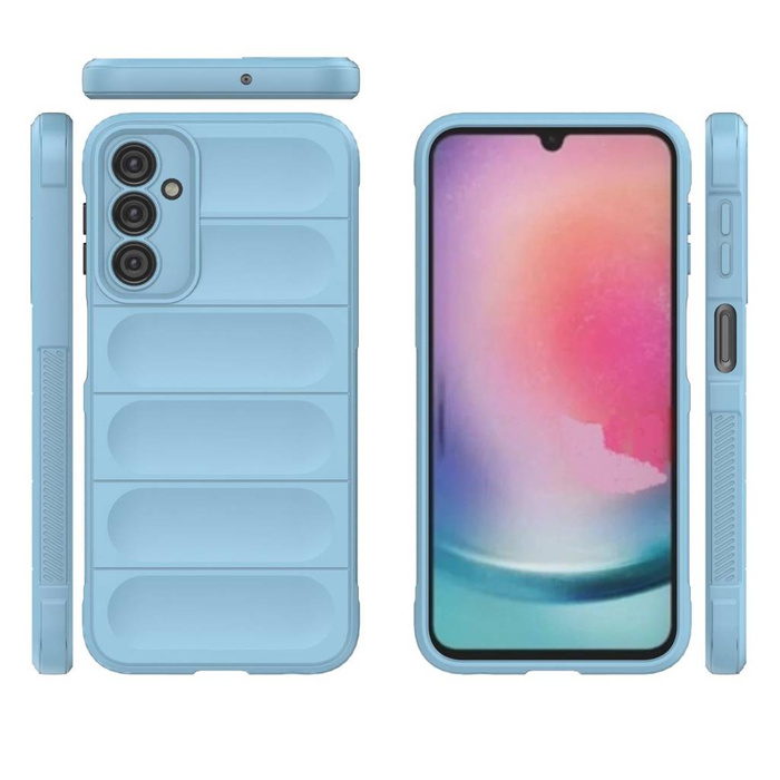 Etui Magic Shield Case etui do Samsung Galaxy A24 4G elastyczny pancerny pokrowiec jasnoniebieskie Case