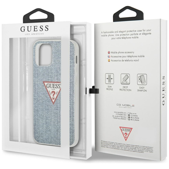 Etui GUESS Apple iPhone 12 Mini Jeans Collection Niebieski Hardcase