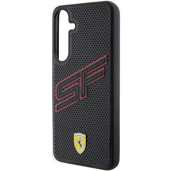 Etui Ferrari FEHCS24MPINK Samsung Galaxy S24+ S926 czarny/black hardcase Big SF Perforated Case