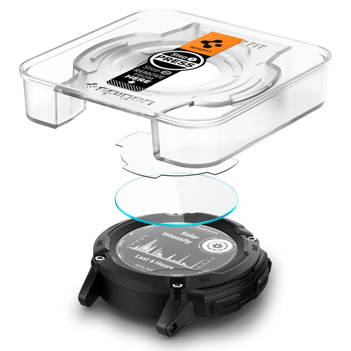 SZKŁO HARTOWANE SPIGEN GLAS.TR ”EZ FIT” 2-PACK GARMIN INSTINCT 2X SOLAR CLEAR