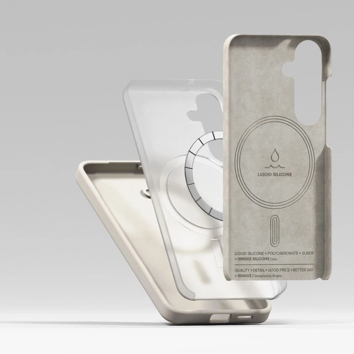 Etui RINGKE SILICONE MAGNETIC MAGSAFE GALAXY S25 STONE