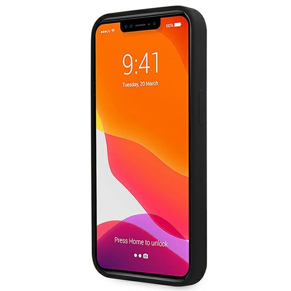 Etui GUESS Apple iPhone 13 13 Pro Silicone Script Gold Logo Czarny Hardcase