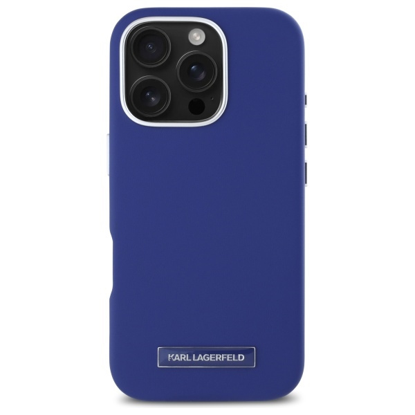 Etui Karl Lagerfeld iPhone 16 Pro Max 6.9" niebieski/blue hardcase FW Metal Plate MagSafe