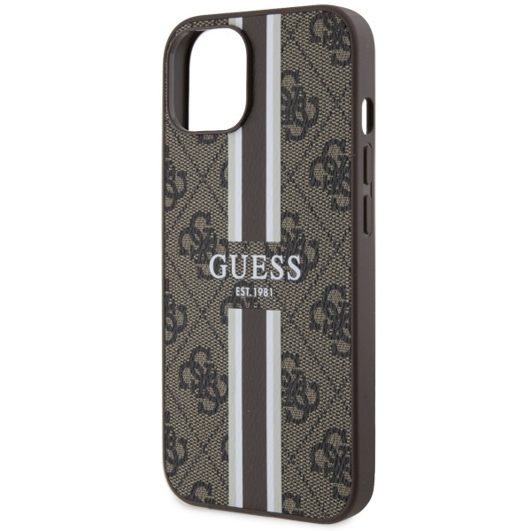 Etui Guess GUHMP14SP4RPSW iPhone 14 6,1" brązowy/brown hardcase 4G Printed Stripes MagSafe Case