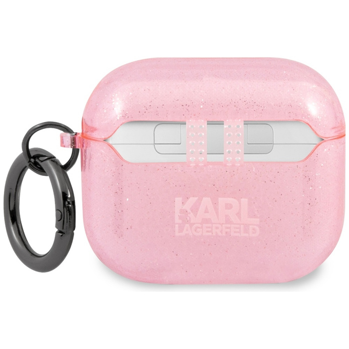 Etui KARL LAGERFELD Apple AirPods 3 Glitter Choupette Różowy Case