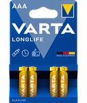 Alkaline Batteries Varta Longlife Power, AAA / LR3, 1.5V, 4-Pack