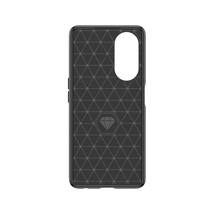 Elastyczne etui wzór karbon do Oppo A98 5G Carbon Case - czarne