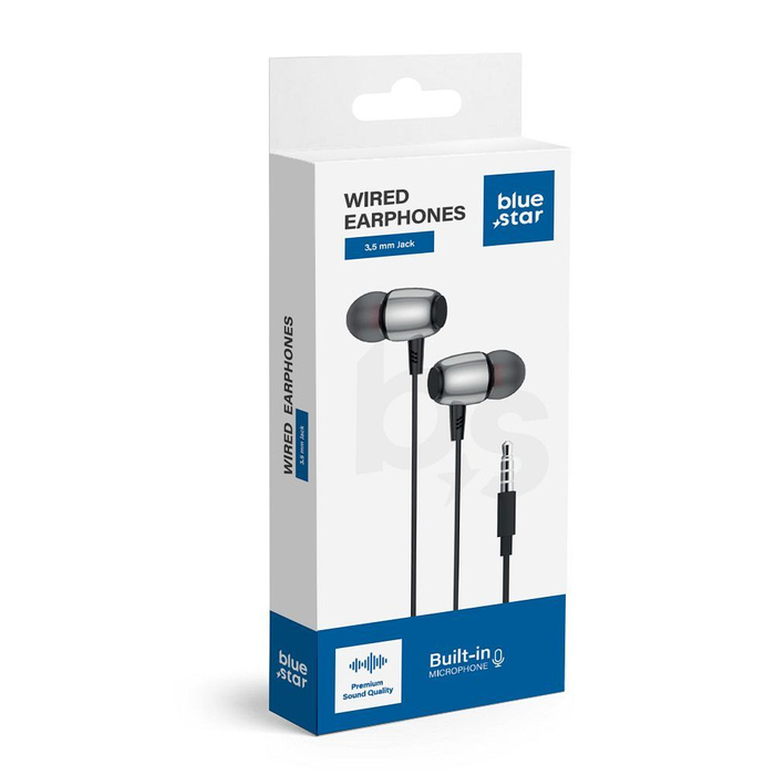 Słuchawki przewodowe douszne Jack 3,5 mm Blue Star M09 1,2 m czarne