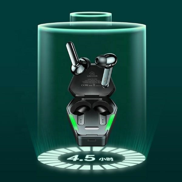 Słuchawki Bezprzewodowe USAMS Bluetooth 5.0 TWS JY Series Gaming Earbuds BHUJY01 Czarny