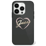Etui Guess iPhone 16 Pro 6.3" czarny/black hardcase IML Heart