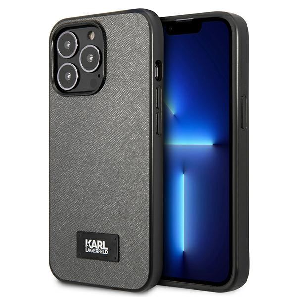 Karl Lagerfeld KLHCP13LSFMP2DG iPhone 13 Pro 6,1" hardcase srebrny/silver Saffiano Plaque