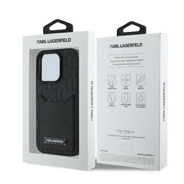 Etui Karl Lagerfeld iPhone 16 Pro Max 6.9" czarny/black hardcase Cardslots Monogram