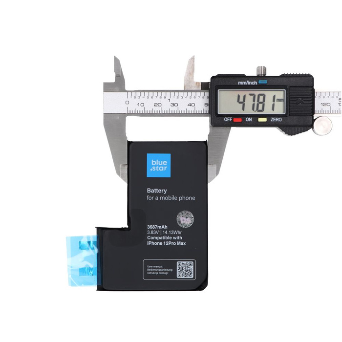 Bateria bez BMS do iPhone 12 PRO MAX 3687 mAh Blue Star HQ