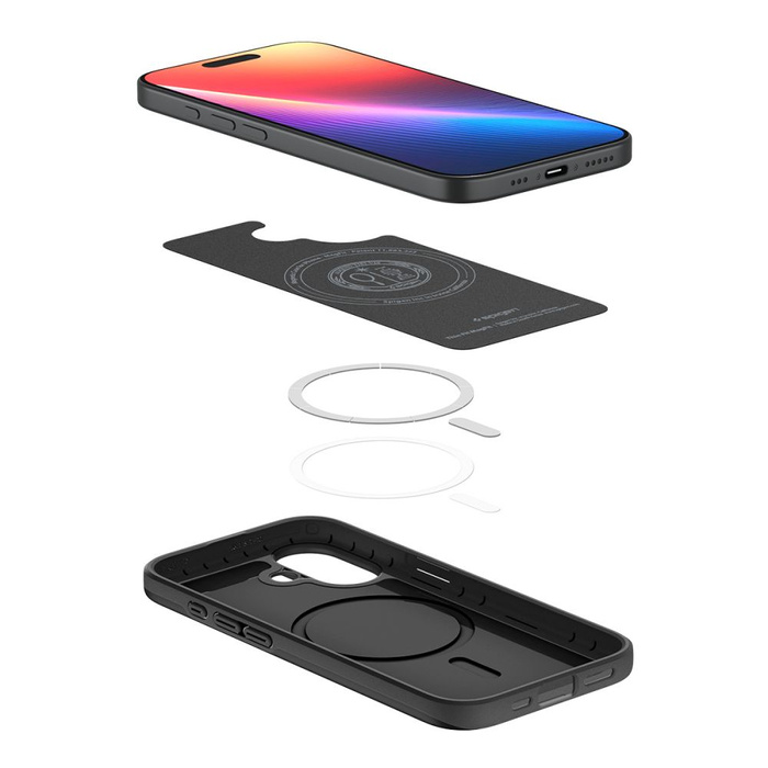 ETUI SPIGEN IPHONE 17 THIN FIT MAG MAGSAFE BLACK